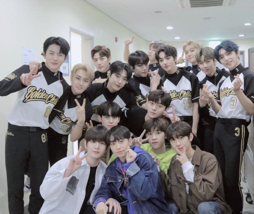 Golden Child with Woollim boys