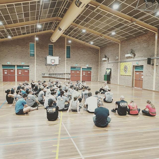 KravMaga_SD's tweet photo. Eyal Yanilov seminar briefing. About to kick off. 3 hours of training with the #master. @kravmaganewcastle1 @sgskravmaga @urbankombat2204 @kravmagaillawarra @kmnorthernbeaches @sydneykravacademy @jasey.kmg #masteryourkravmaga #kmgaustralia #kmg #kravmaga #kravmagaselfdefence… https://t.co/bkpbcRacvh
