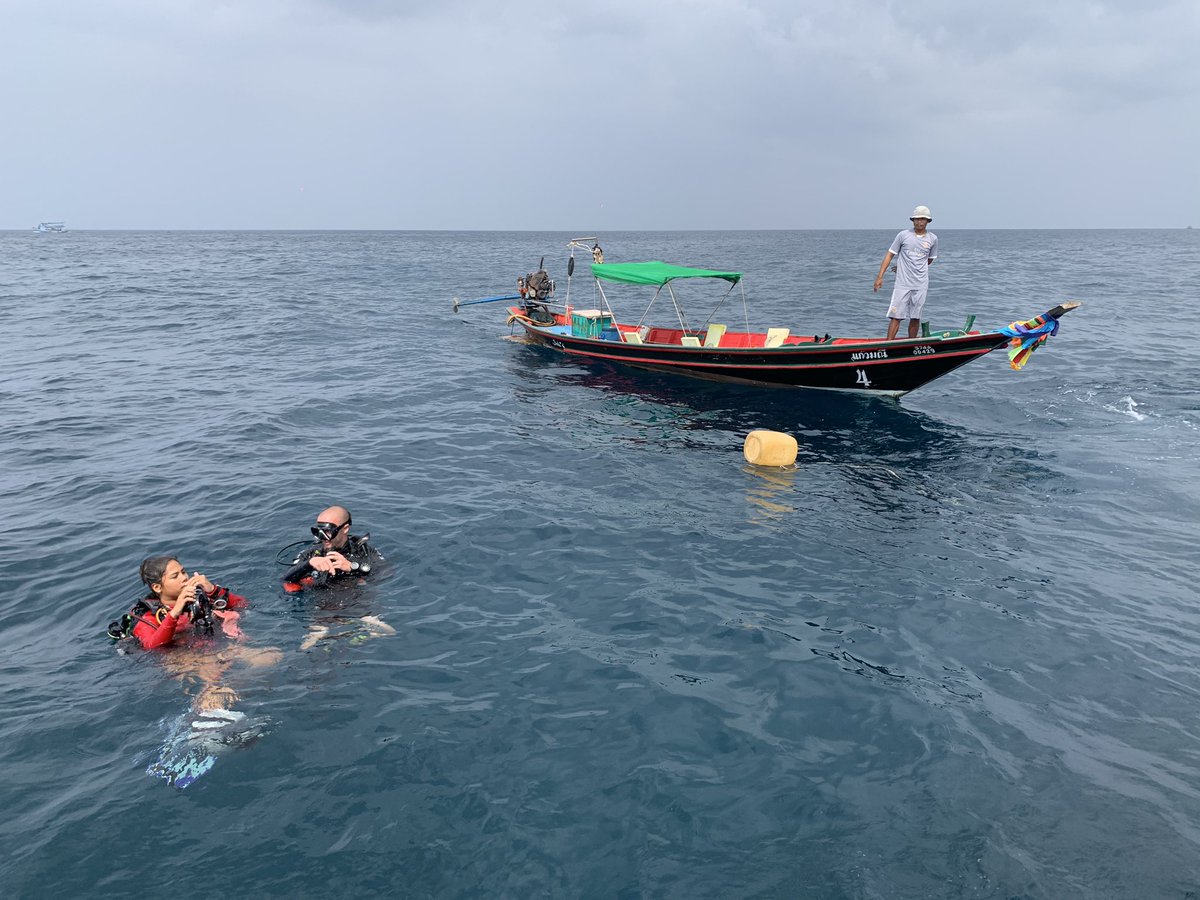NavaScuba's tweet photo. Our DM “White” and DMT “Ben” try to save coral from the rope of the long tail boat. 👍🏼
•
•
•
#underwater #savereef #scubadiving #scuba #diving #kohtao https://t.co/D0ILH5dHxk