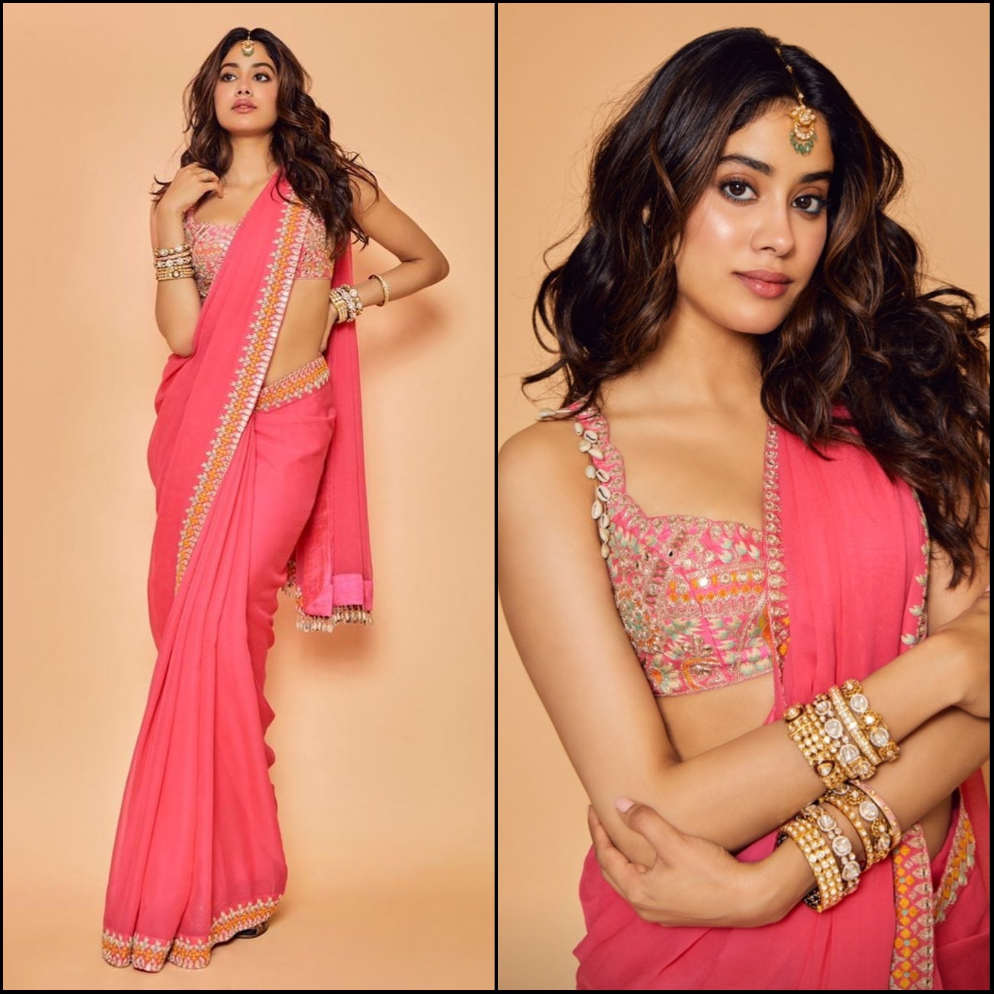 Preetham S on X JanhviKapoor In Arpita Mehta Saree JetGems Maang Tikka Bangles By GehnaJewellers1 RazwadaJewels for a Wedding Reception last night Tanya1Ghavri https t pUZbLJZ9HO X