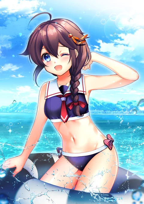 寒いので水着時雨ちゃん再掲しておきますね。 