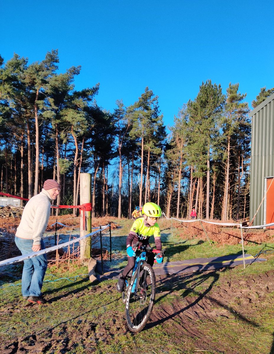 There's a junior world cyclocross champion in this photo.