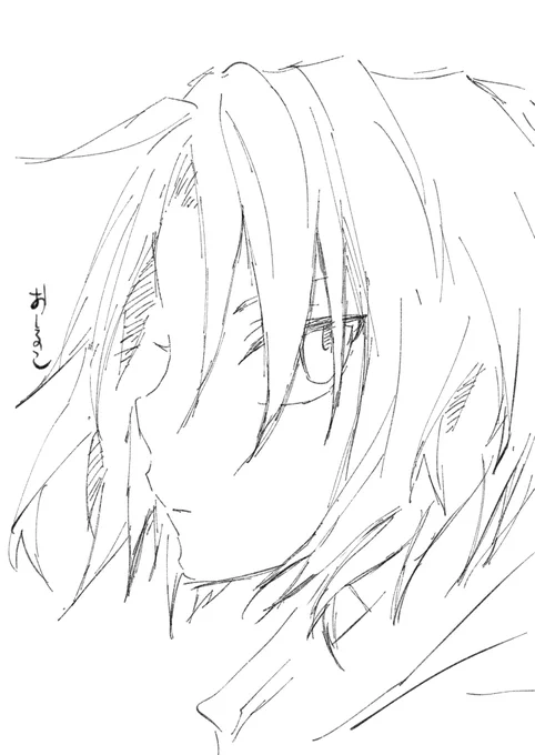 前髪がなー
いつも透けない描き方してるからなー
うまく調整すれば雰囲気でるかなーとおもったけど今ギャグマンガだから雰囲気いらないからなー( 