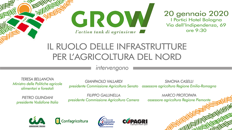 Agrinsieme's tweet photo. "Il ruolo delle #infrastrutture per l'#agricoltura del #Nord" è il focus della nuova edizione di #Grow! domani a #Bologna; intervengono ministro #Bellanova, presidenti Comagri Senato #Vallardi e Camera #Gallinella e assessori #Caselli e #Protopapa.
https://t.co/Rk58SxMxL0 https://t.co/Ccve0rH234