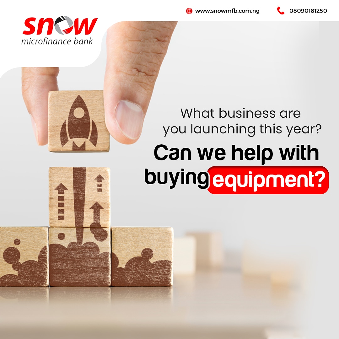 snowmfb's tweet photo. We give out loans to Small Business Owners who want to buy equipment for operations. ⁣
⁣
Call Kemi on 08090181250 to get a loan.⁣
#SnowMicroFinanceBank #SnowMFB #SMFB #FinancialInstitution #SavingsAccount #SaveMoney #MoneyGoals #Bank #Loan #Business #LagosLiving https://t.co/kR1wz2dHux