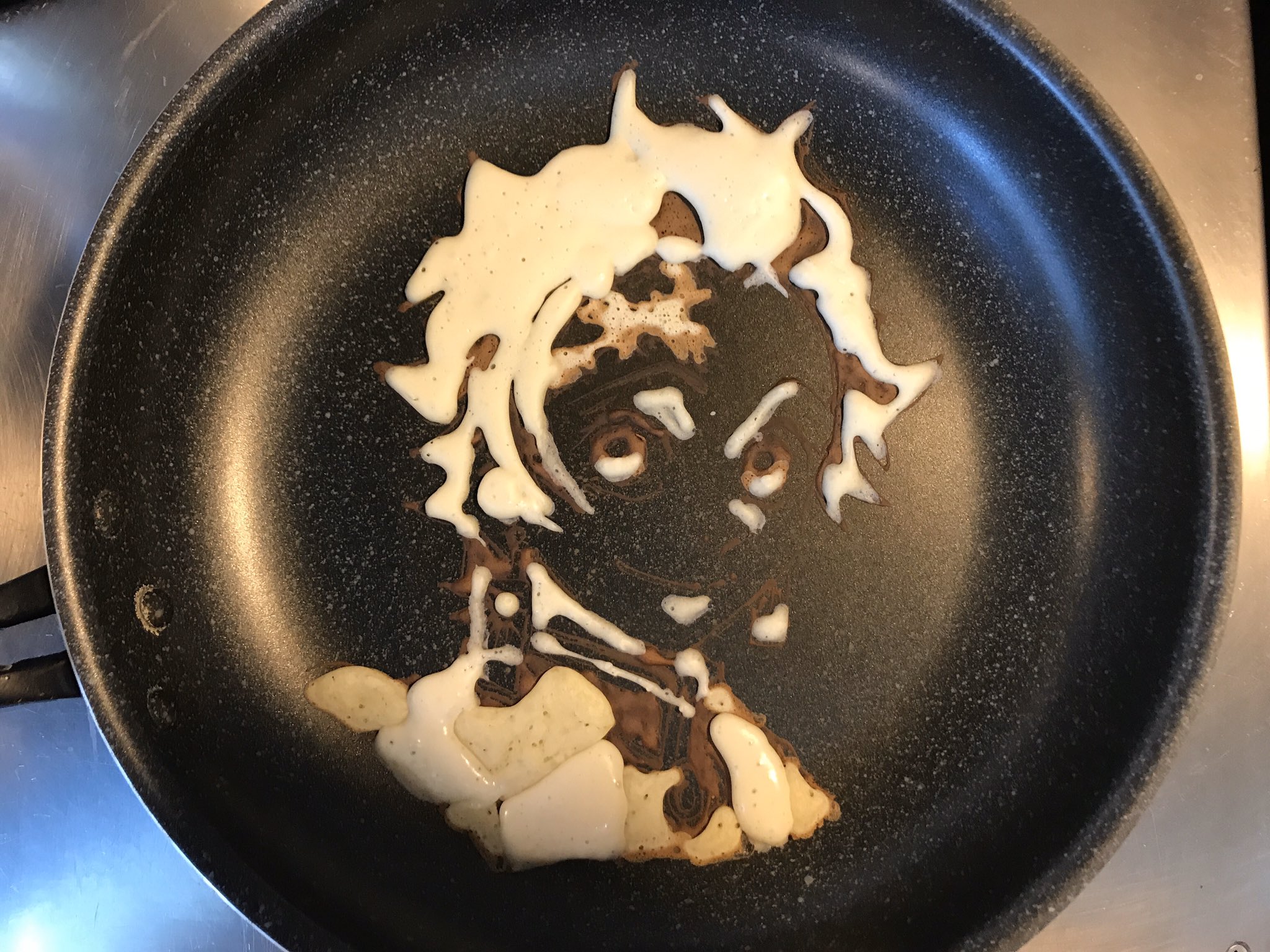 画像 パンケーキアートの作り方 鬼滅の刃 竈門炭治郎 Kimetsu No Yaiba Tanjirou パンケーキアート Pancakeart Kimets Matomehub まとめハブ