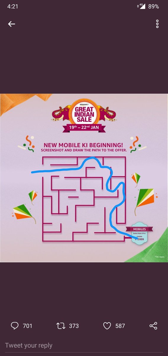bgp1000's tweet photo. @amazonIN @amazonIN 
#AmazonGreatIndianSale #MazingAmazon https://t.co/UQzYzqaAge