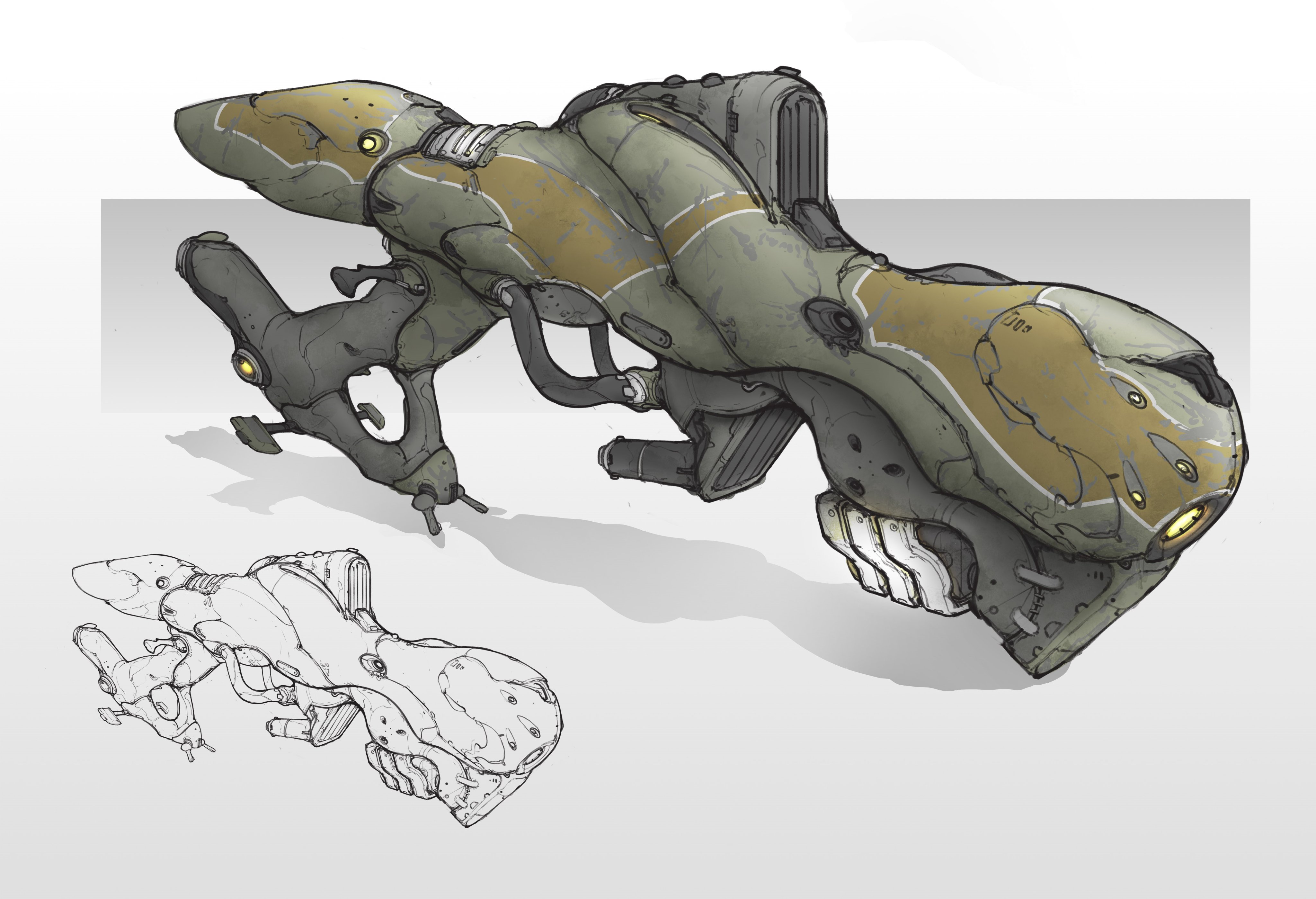SprinKah's Designs CORPUS EXOFRAME suit + Heavy duty PLASMA CUTTER Heavy weapon. +Art Fan