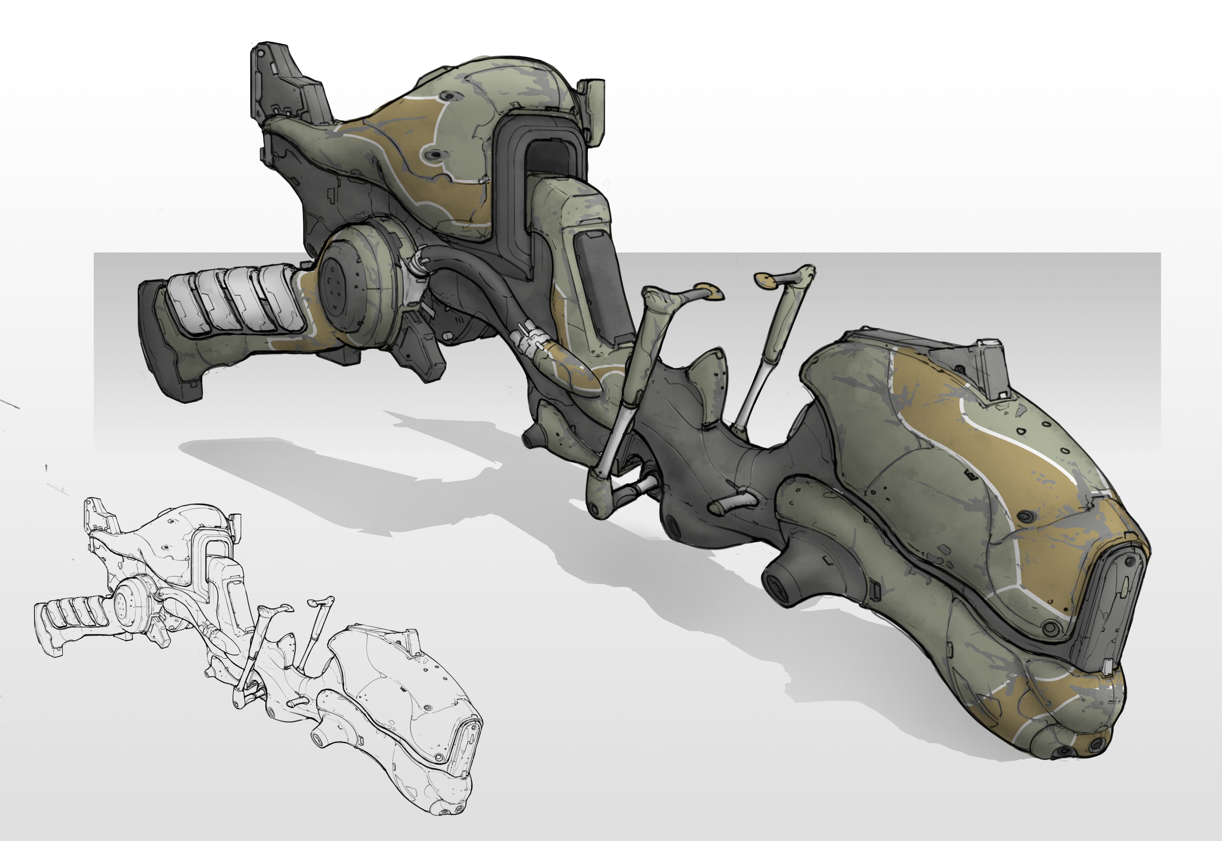 SprinKah's Designs CORPUS EXOFRAME suit + Heavy duty PLASMA CUTTER Heavy weapon. +Art Fan