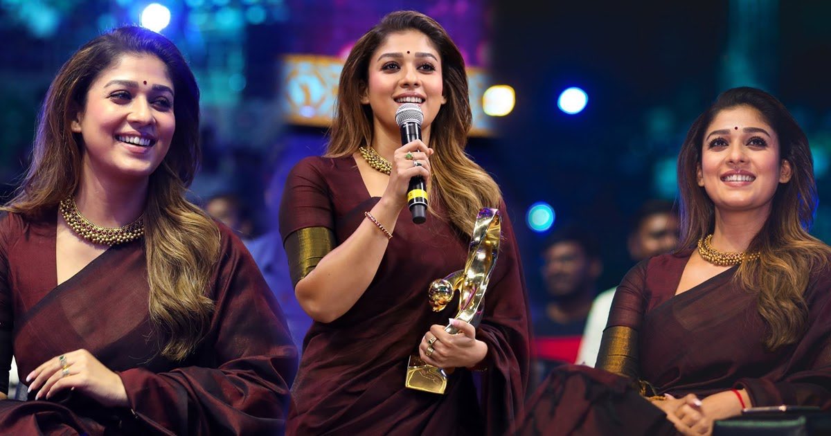 Just noticed LSS Saree In #Viswasam is the same colour as she wore at #ZeeCineAwardsTamil2020 function. She looks so regal & powerful in that colour Saree. 

#Ladysuperstar #Nayanthara