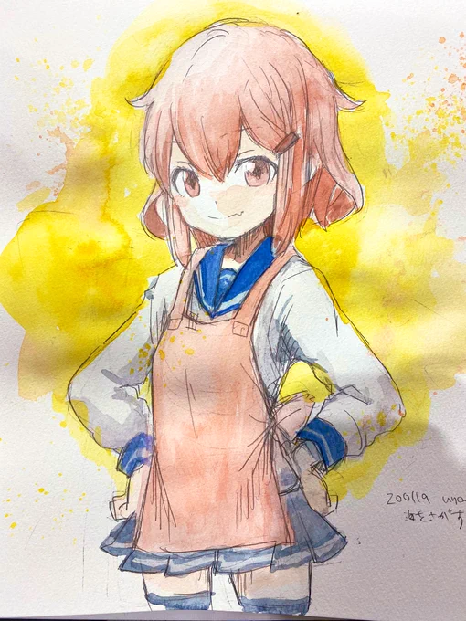 撤収してましたおつかれさまでした
今日はN森さんを真似て水彩でスケプやってみた次第 