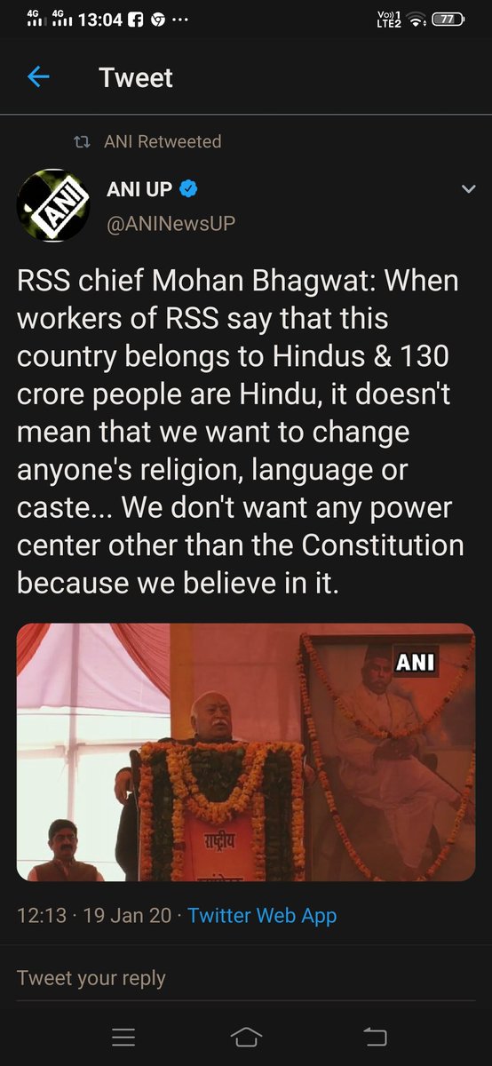 rshenoy87's tweet photo. What is Hindutva?
Definitely not the conversion of other religion people to Hinduism.
Then what it's? Explains Mohan ji Bhagwat..
#EmotionalIntegration https://t.co/go12YQYcWq