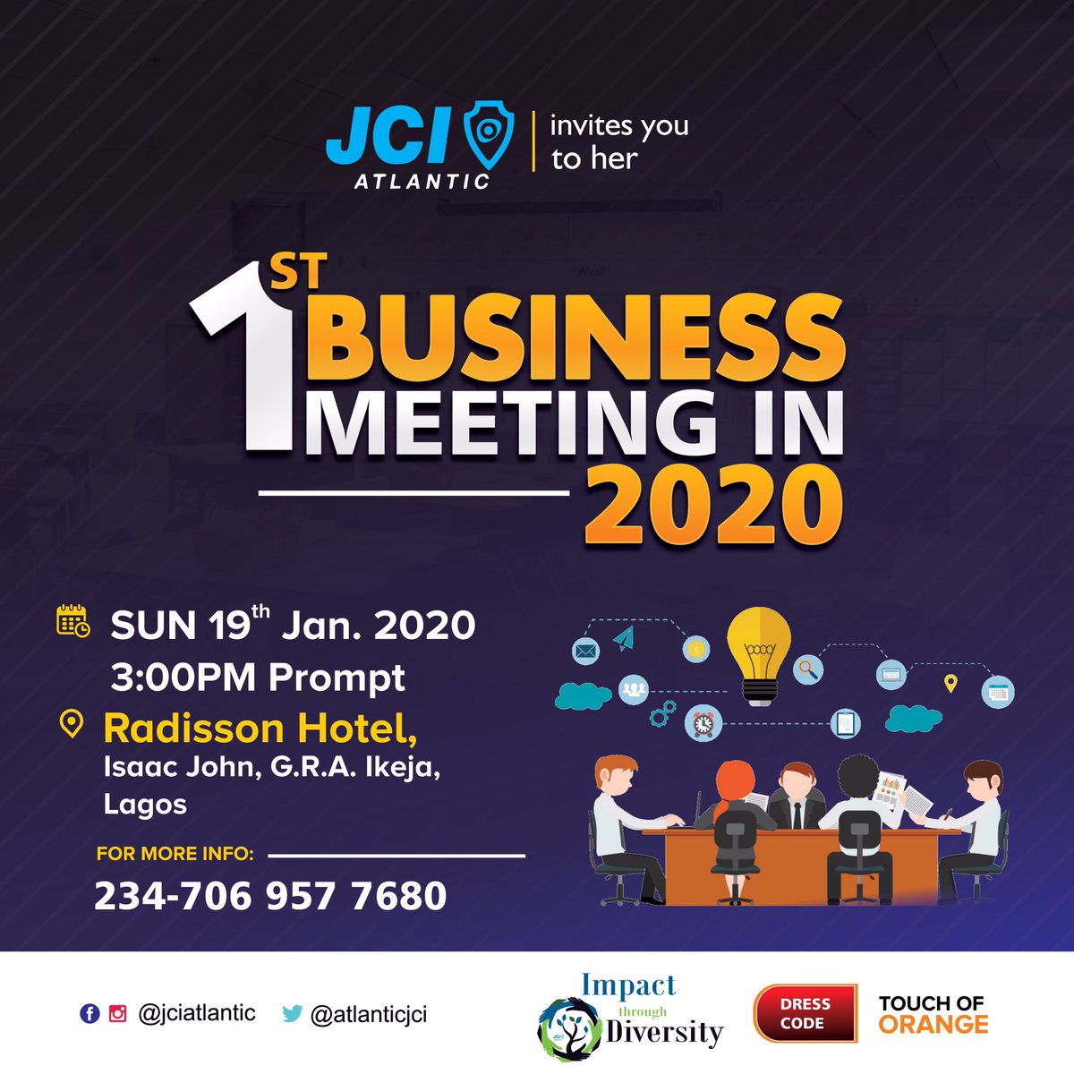 jci_atlantic's tweet photo. How about starting your year on a deliberate and intentional note; with a phenomenal training session and mind-blowing discussions?

Join us today at 3pm at Radisson Hotel GRA Ikeja.
Come with a friend and Be punctual!
  
#jciatlantic #jci #impact #diversity #activecitizens https://t.co/O4Vle9wq1W