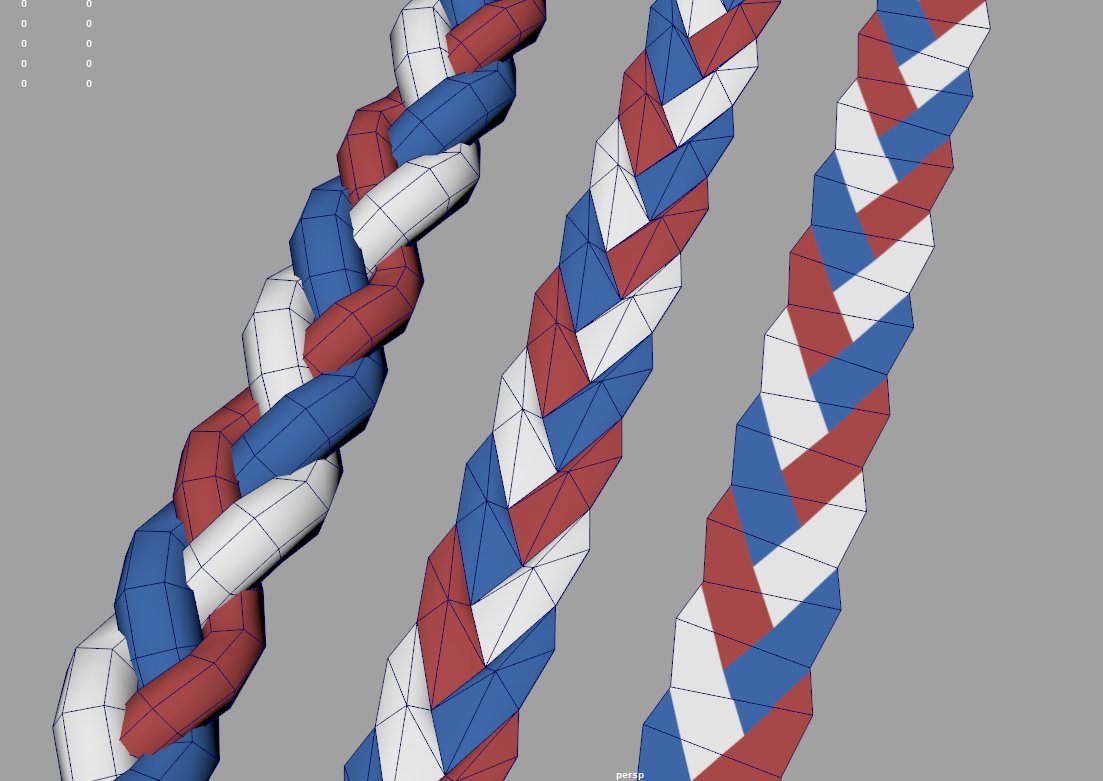 三つ編み モデリング Blender