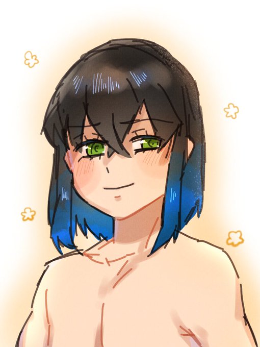 ログボすを🍒🥧原稿中さんがTwitterに投稿した嘴平伊之助(鬼滅の刃)のイラスト。