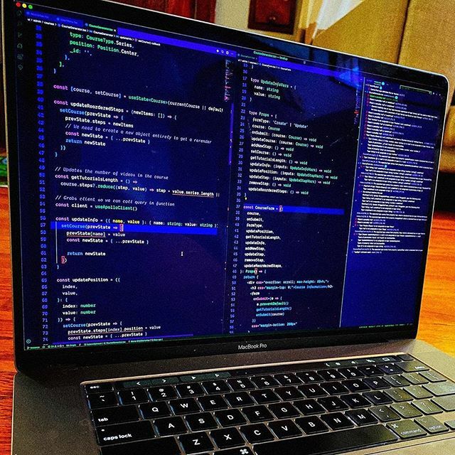 clique_cc's tweet photo. 📸 @stolinski:⠀
...⠀
"Crushing some TS Errors. .⠀
.⠀
.⠀
.⠀
.⠀
#laptopwithfilterforbasicigcomputerpeople #webdev #developer #devlife #syntax #syntaxfm #toroloco #code life #typescript #typescriptdev #frontend #frontenddev" https://t.co/T5hvWJcraB https://t.co/9PfZKXObMA