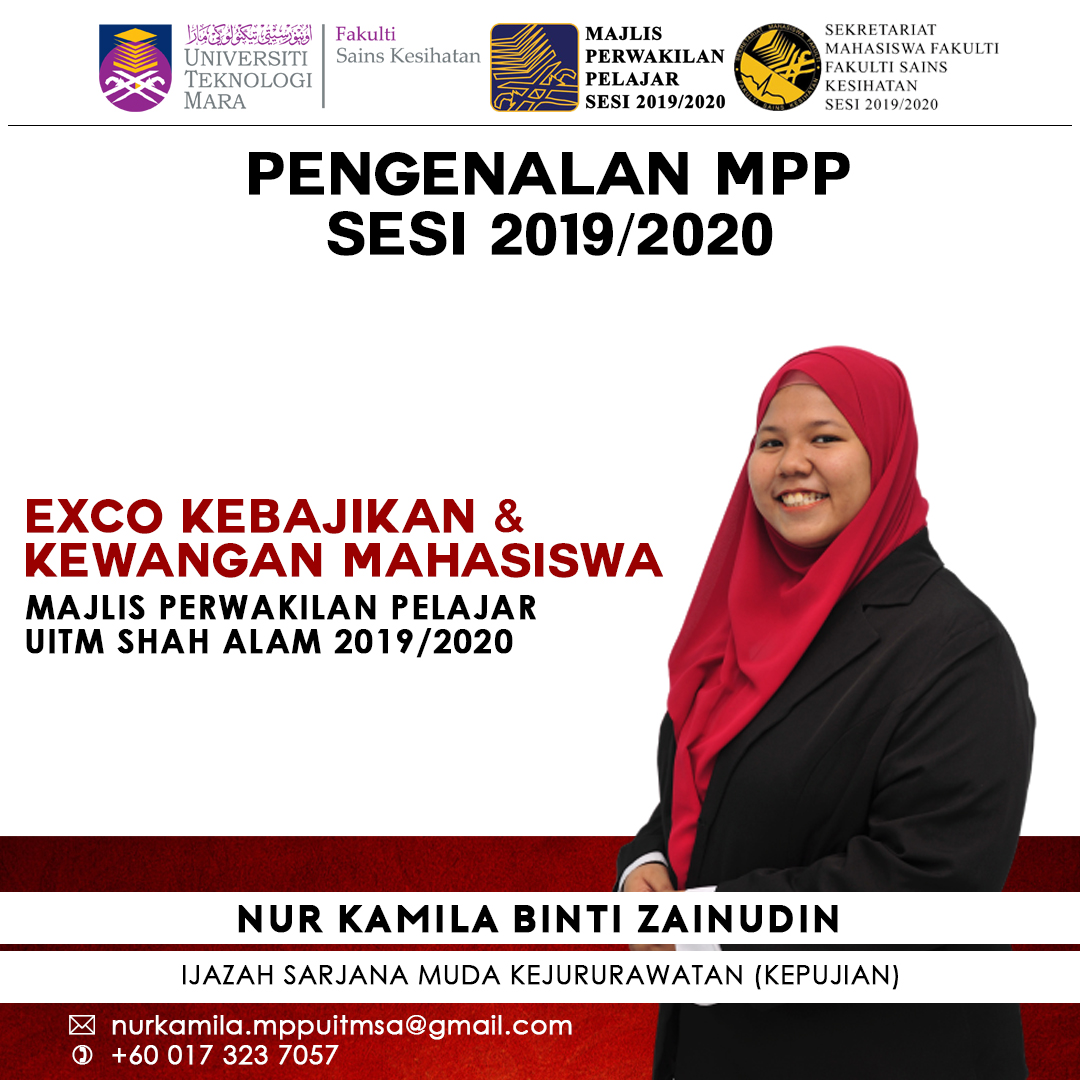 SMF_FSK's tweet photo. Mari berkenalan dengan Majlis Perwakilan Pelajar Fakulti Sains Kesihatan bagi sesi 2019/2020!
Saudari Nur Kamila binti Zainudin
Exco Kebajikan dan Kewangan Mahasiswa
#FSKPower
#FSKSynergy
#FSKEverywhere https://t.co/yAHm8ysoTu