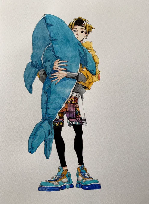 シャメ買(飼)いました記念絵 