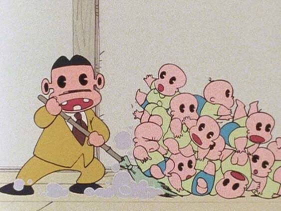 レレレのおじさん、5年連続で五つ子が生まれて25人の子供がいて、家の