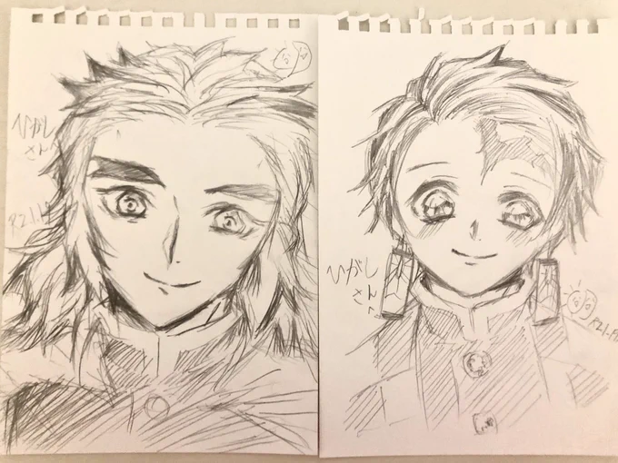 日月さん(@tukihihi18 )から生絵を頂きました!強欲にも2枚も頂き、大浮かれです〜!リアルに筆が早くて、感動しました😭💕ありがとうございます! 