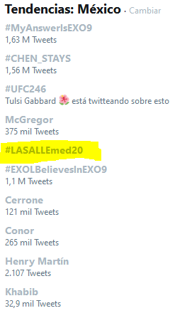 sergioaruizh's tweet photo. Con unas 16 cuentas y 17 tuits originales, #LASALLEmed20 se hizo Trending Topic nacional poco después de las 11:50 PM
Total: 106 cuentas y 200 tuits,
Felicidades @GraduacionMX https://t.co/DnNVQ3izln