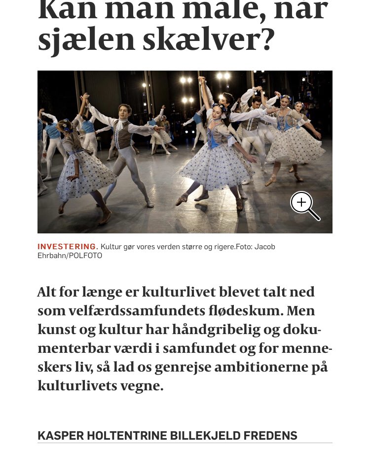 BUPLFormand's tweet photo. Kultur og æstetik skal helt ind i hjertet på #pædagoguddannelsen Det skal opprioriteres bl.a fordi: 
“Kunst lærer børn en særlig måde at tænke på, som de har fordel af i hele resten af deres liv” Læs mere i @politiken 👇
#uddpol #dkpæd #dkpol https://t.co/5PnEaJisHL