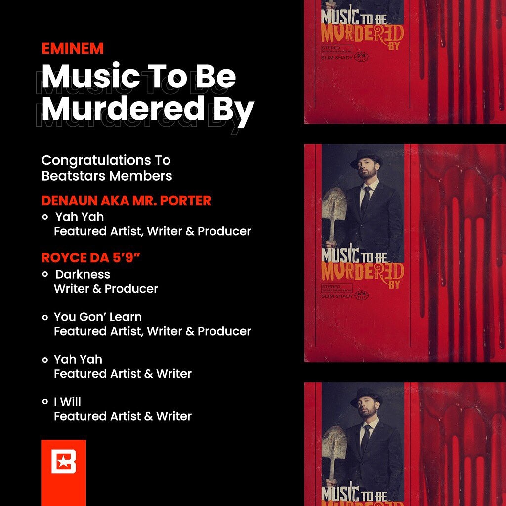italia_eminem's tweet photo. Big kudos to @Royceda59 and @mRpOrTeR7 for their contribution as producers for Eminem's Music to be murdered by, from @BeatStars
#eminem #slimshady #marshallmathers #EminemGOAT #hiphop #hiphoplegend #shadyfamily #Royce
#Denaun
#producers #MusicToGetMurderedBy https://t.co/M6a3QQE5gB