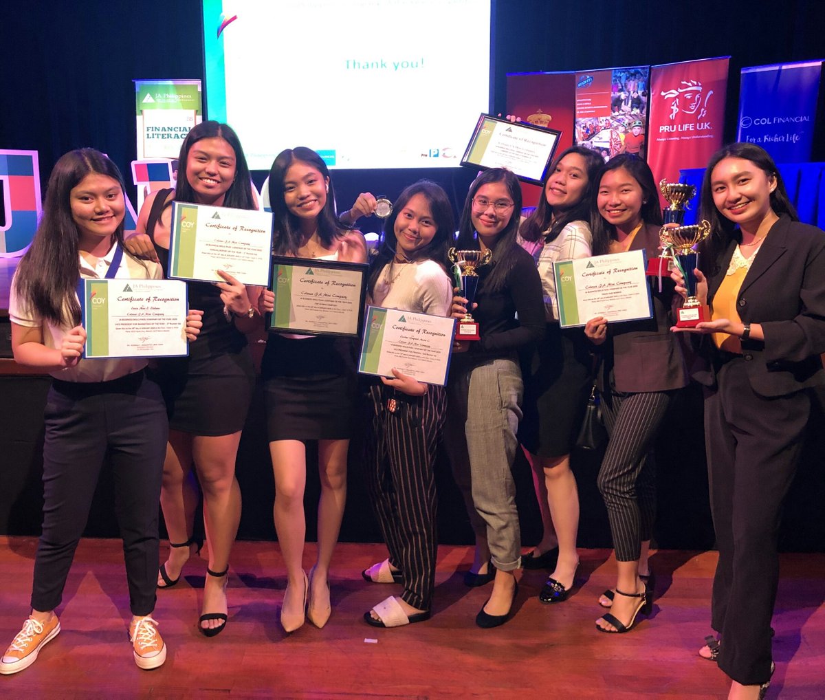colosas_co's tweet photo. Great way to start 2020! 💛

This has been the most successful year for Colosas Co. Manila.Thank you for supporting us since Day 1. 

Awards:
Top 10 Mini-Company

Company of the Year - 2nd Runner Up

Annual Report of the Year - 1st Runner Up

Trade Fair Winner https://t.co/WWs6RFWkDP