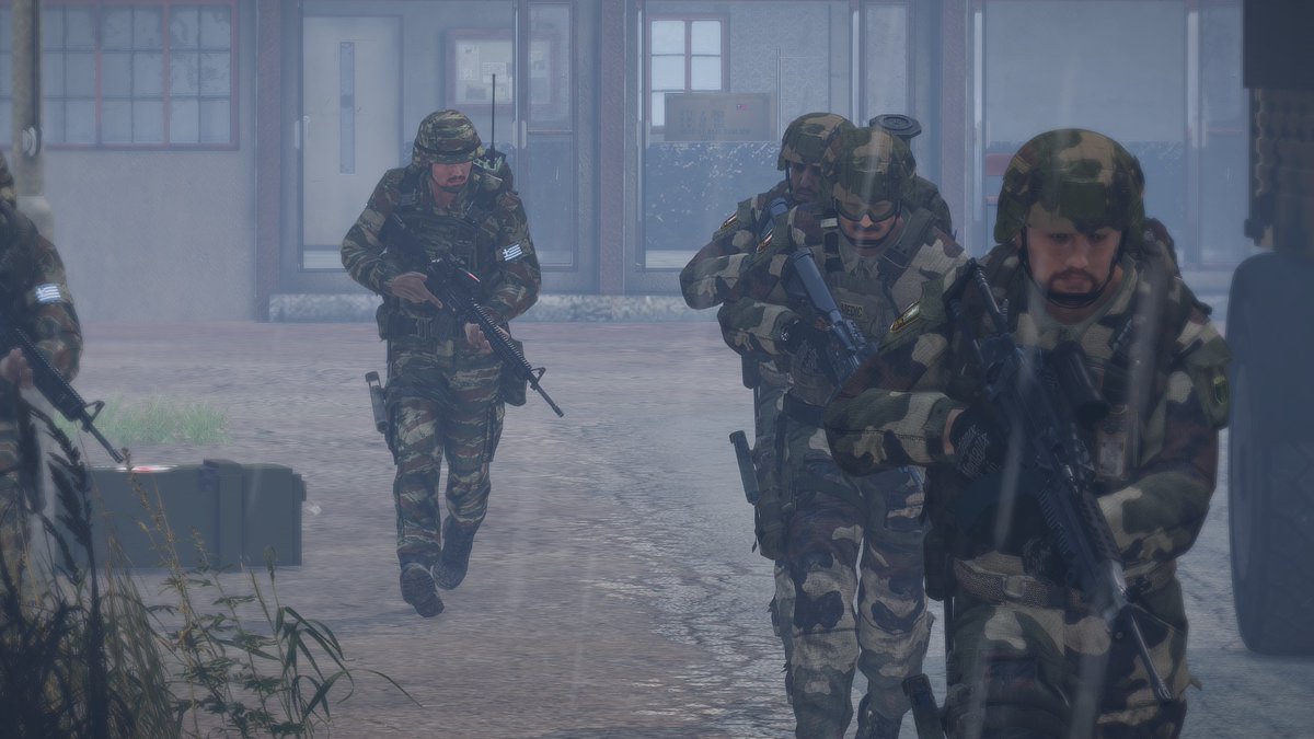 1erRCC's tweet photo. 3e Opé Multiclan 🇫🇷 #opération "#Jaguar" en #Coop avec les @HMilsim 🇬🇷 -> Le R.C.C et les H.M.C doivent localisé l'emplacement d'un Lieutenant de l'#EIAO, CQB party!🎮😉

Thanks to :
@Arma3official
@rhsmods
@armamodfrance

#Arma3 #Fun #Milsim #1erRCC #Hellenic #PvE #Milsim 🌍 https://t.co/TR8vc9k8G0