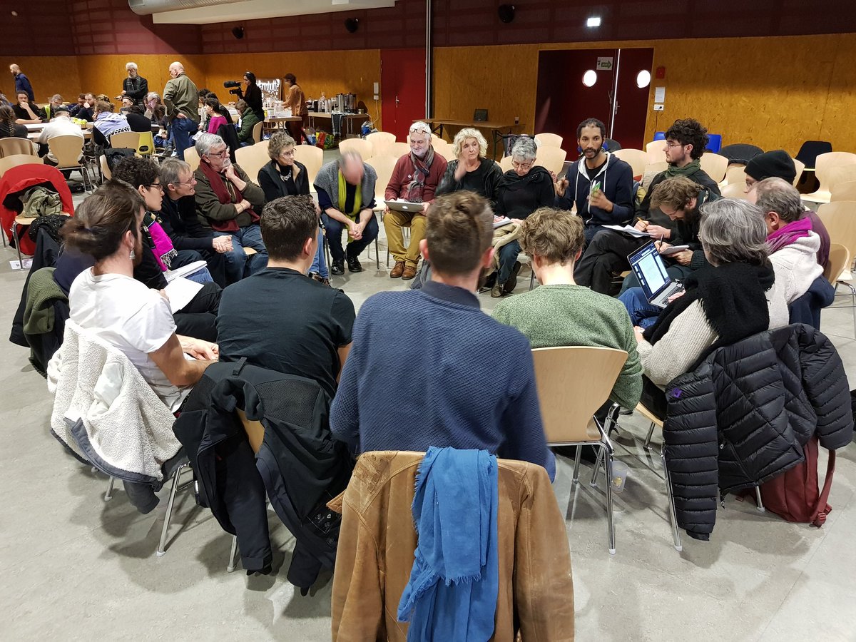 CommuneCommunes's tweet photo. Aujourd'hui restitution des débats et prolongements des ateliers! #Communedescommunes #Acte62 #Communalisme #Municipales2020 https://t.co/i6s9BdjKNN