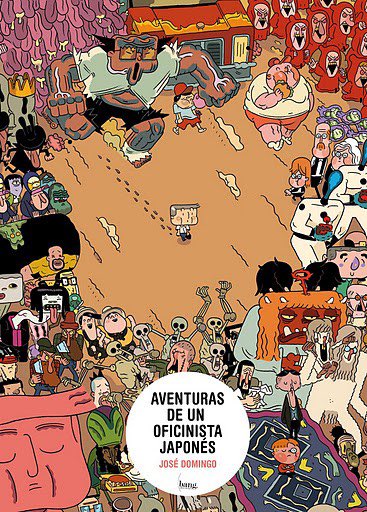 lamassanacomic's tweet photo. Dia 6 del repte #RetoPortadas de compartir durant 7 dies i sense explicacions, cobertes 📚 de llibres, i en el nostre cas, també de còmics :)
Avui volem compartir la coberta de ‘Aventuras de un Oficinista Japonés’ de @_itsdomingo_ https://t.co/koX2gC2v5a