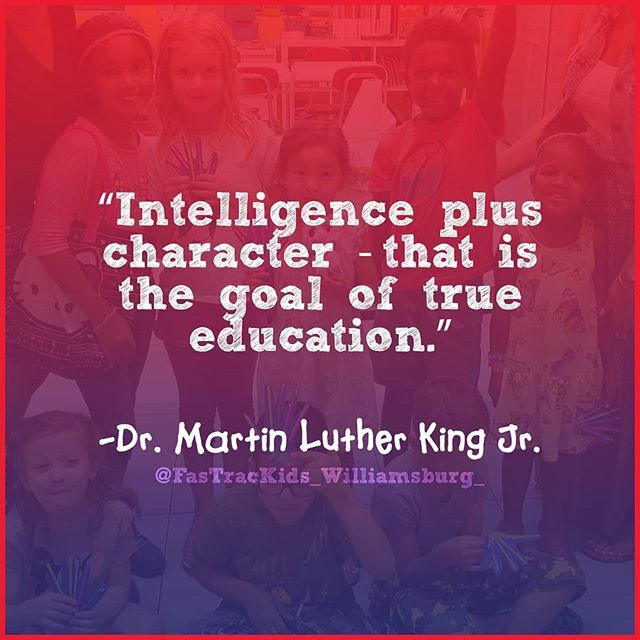 FasTracKidsBK's tweet photo. Happy Martin Luther King day to all of our great FasTracKids families and great families everywhere! Check out our fun and unique STEM-BASED classes and Summer Camp. "Celebrating a Decade of serving Williamsburg's great families" https://t.co/vu1OvqDGml https://t.co/gZr0cB16Al
