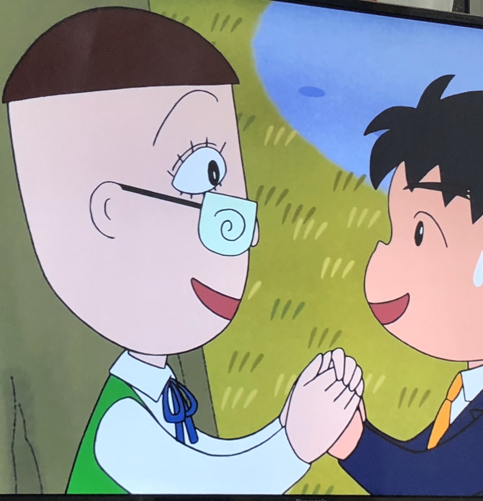 まこっちゃん 今日のちびまる子ちゃん衝撃的映像 まるおくんこんなに目がでかいなんて知らんかった 丸尾末男 ちびまる子ちゃん 丸尾くん裸眼