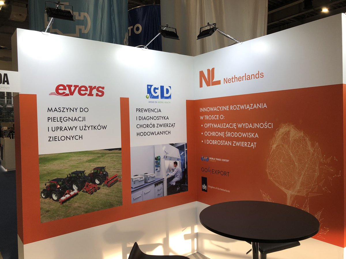 WTCTwente's tweet photo. Innovatieve bedrijven in agrarische sector uit @twente vertegenwoordigd op agribeurs @PolagraPremiery #Poznan @flexxolutions @eversagro #Farmax #GeoInfoSolutions @Trioliet_BV #AgriWatch @AA_Abkar #GO4Export https://t.co/LGTF9DA1Gx