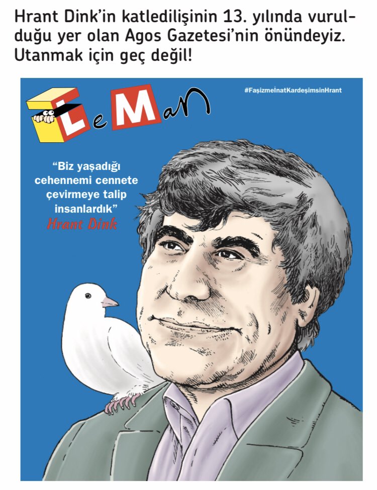 lemandergisi's tweet photo. #Buradayızahparig Saygı ve özlemle
#HrantDink https://t.co/KmEC5Rwgwb