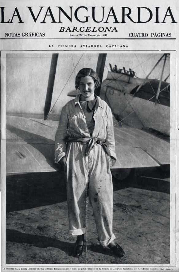 pratllibertari's tweet photo. Tal dia com avui de 1931 a Mari Pepa Colomer li era entregat el carnet d’aviadora a l’Escola d’Aeronàutica d'El Prat.

Amb només disset anys era la primera dona a obtenir el títol

+ INFO: https://t.co/xkKa6AGvZy https://t.co/BxHqNhS0V5