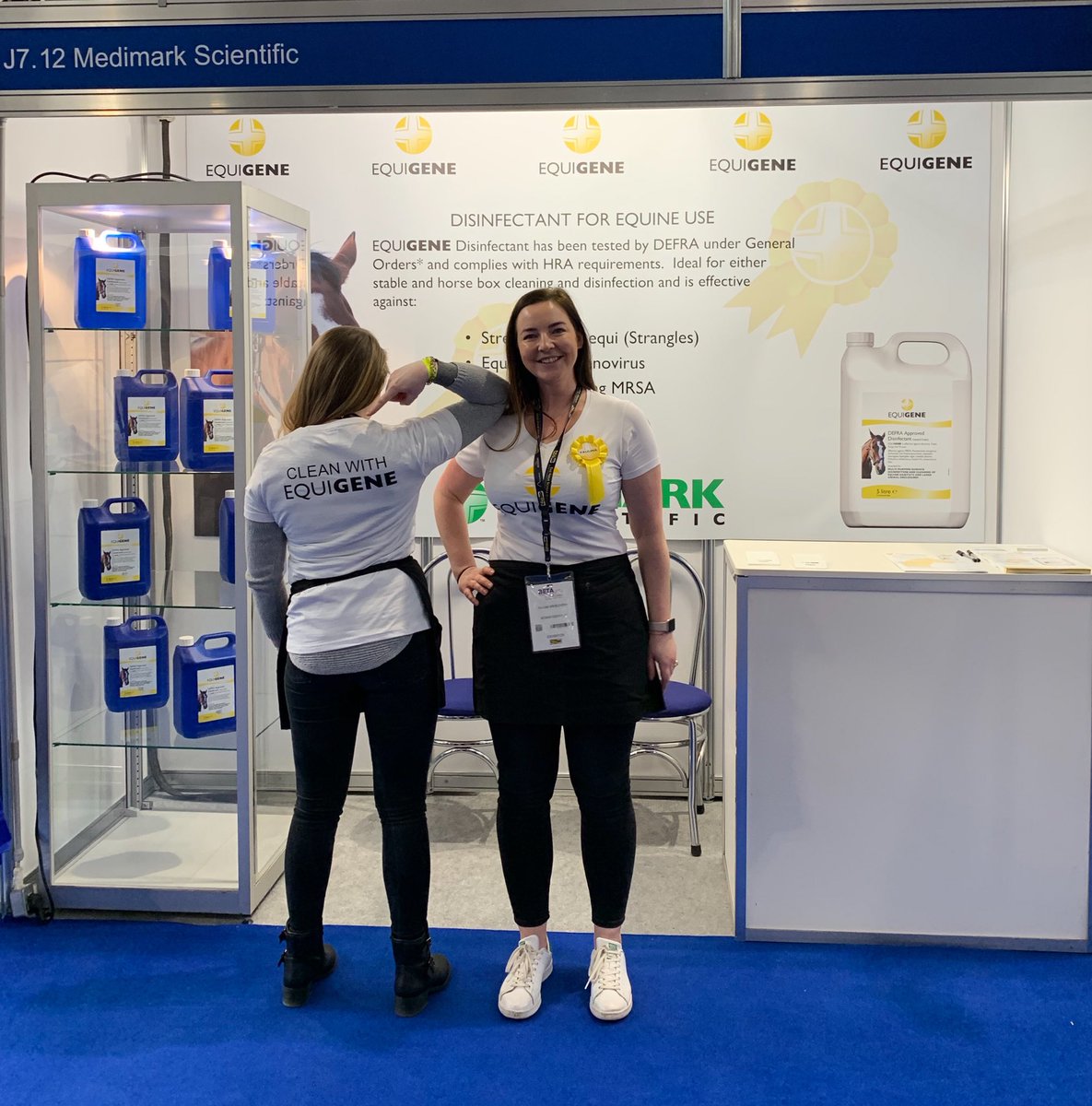 PaulinaMediMark's tweet photo. Sunday Funday! Very excited to exhibit for the first time at #BETAInt20 Pop in to meet our #equigene team and talk about #trustedinfectioncontrol Stand J7.12 @MediMarkSci #cleanwitheguigene https://t.co/uchkV9QBYn