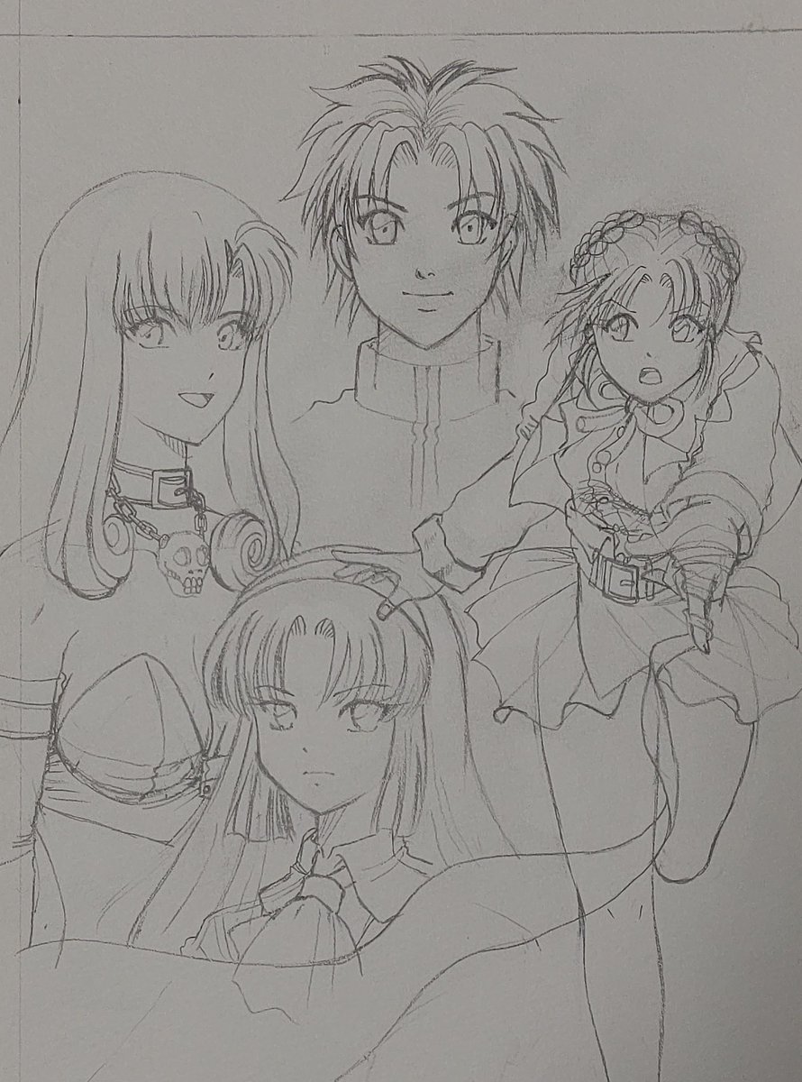 レレラ マリカ真実の世界 をクリアしたので ファンアートの作成に入ります ペン入れするぞー マリカ真実の世界 二次創作