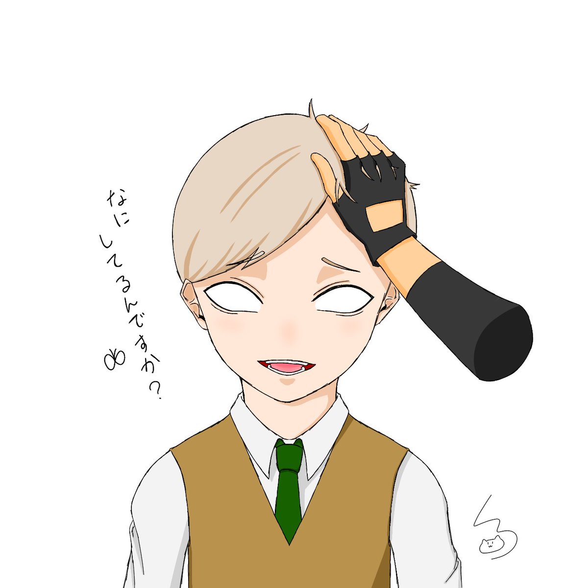 黒ヌコ エミさんです なんか 困らせたくなる顔してますよね 我々だ好きさんと繋がりたい エーミール 我々だイラスト 一日一絵