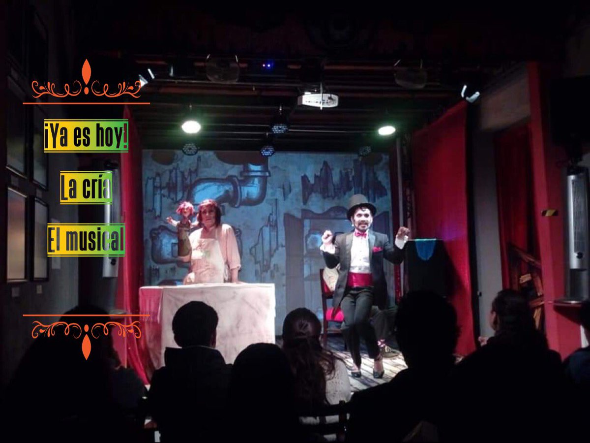 Hoy, 18.00 hrs. Reestreno.
#LaCríaElMusical #YoukaliCabaret   2x1 directo en taquilla mostrando este tuit.
Amberes 61-3 ZonaRosa.
<a href="/BrissiaYeber/">Bri Yeber</a> <a href="/victorleonactor/">Víctor De León</a>  <a href="/BlancaLoaria/">Blanca Loaria Pedroza 💚</a> <a href="/o_solsot/">Osvaldo Solsot</a>