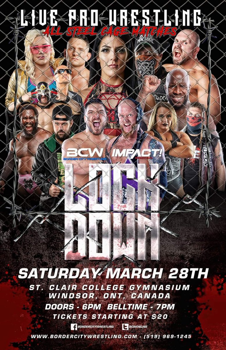 Got my VIP front row tickets for this one with my son, can't wait!

#ImpactWrestling #bordercitywrestling #jordynnegrace #TessaBlanchard #madmanfulton #williemack #tayavalkyrie #eddieedwards #aidenprince #samicallihan #michaelelgin #elreverso #ethanpage