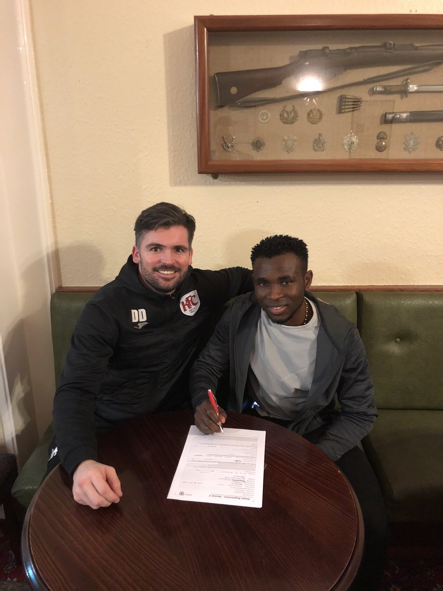 KeithFC's tweet photo. Signing News:
We have completed the signing of James Olumofe, James arrived to the UK in September from his home country of Nigeria
The striker has played in a couple of our 20’s matches and impressed the management team and was given a 2 year contract yesterday. https://t.co/bOnVug2DCo