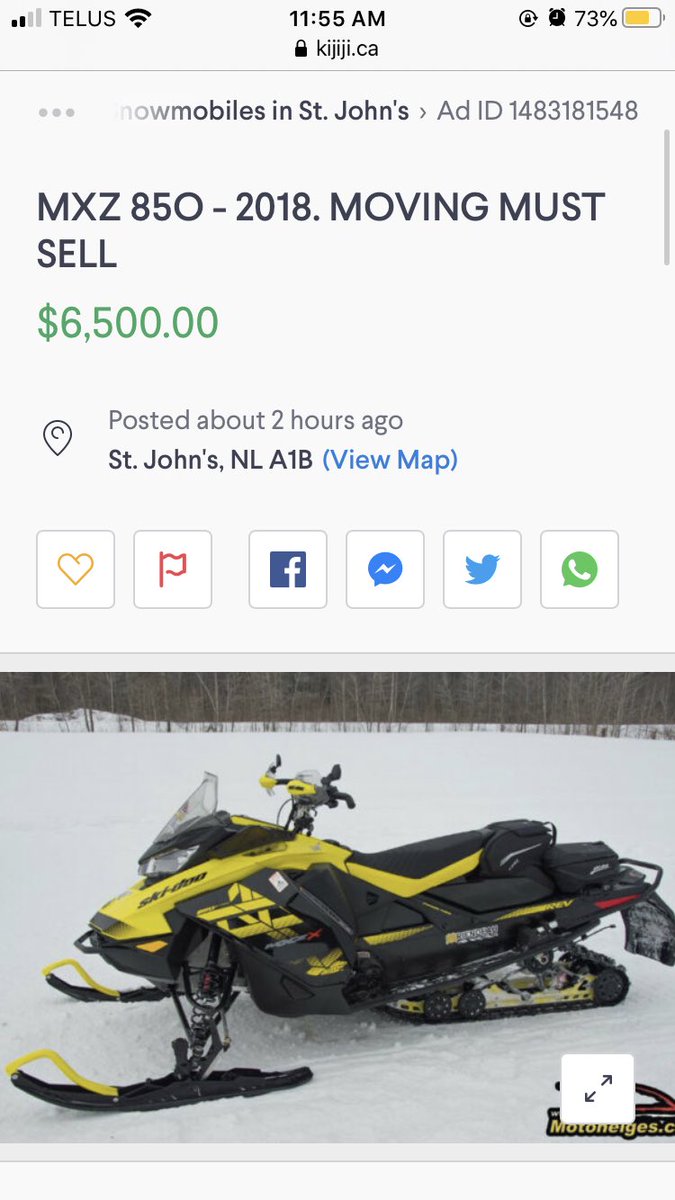swilk_'s tweet photo. My dad on kijiji: no WAY someone is selling an MXZ for $6500
The ad: https://t.co/5oExTM8vIP
