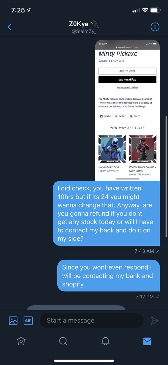WiseManChaos's tweet photo. After two days of bullshit arguing with @SlaimZy_ to get my code I finally got them. But this is a thread of conversations on how awful they treat people. #ZKLegit #zksales https://t.co/bXbHJxddAm