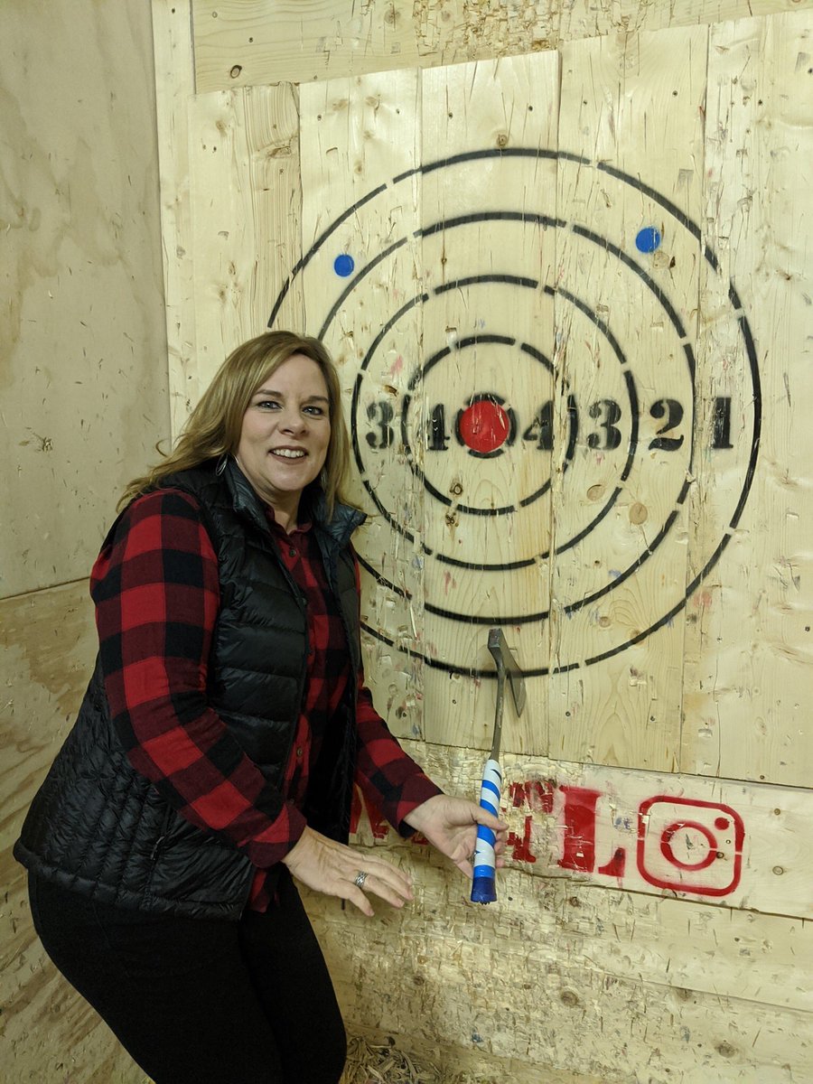 Mpietrza6's tweet photo. What a fun team building experience for our @05thingOutlaws. The Parents did #ClassAxe. Throwing while the girls did the escape room experience. Fun was had by all. Great group of families https://t.co/TirUHZ5WDu