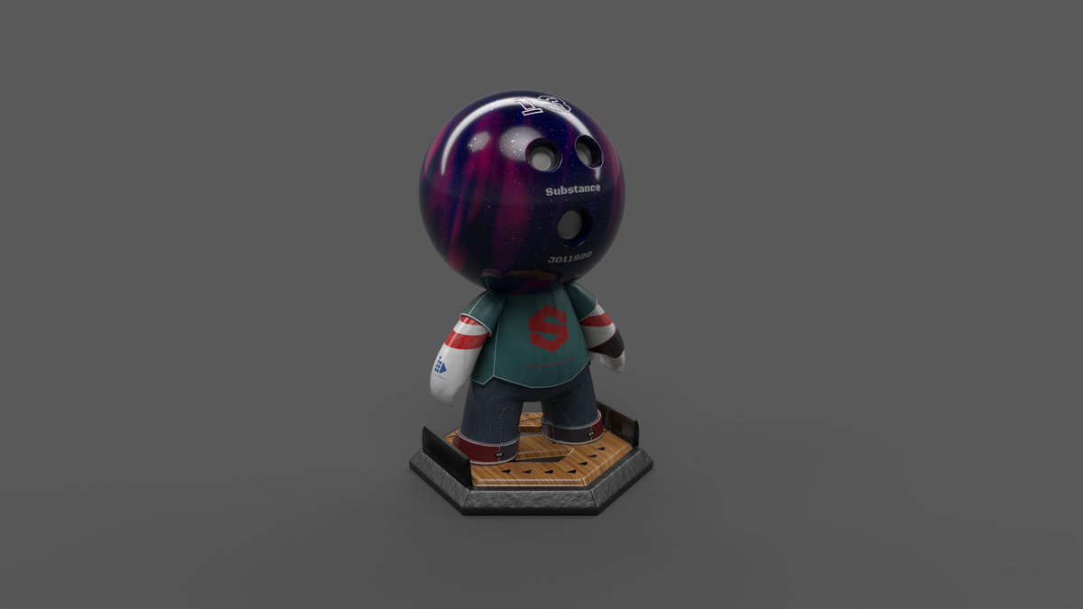 BastiJP_3D's tweet photo. Today's #WIP on 'Keeper of the Alley' for the #MeetMAT2 contest by @Substance3D 

Next steps will be some clean-ups, polishing and maybe a little more details here and there. :D

Had tons of fun working with MAT so far!

#substancepainter #bowling #gamedev #gameart https://t.co/M1GLlLE8kr