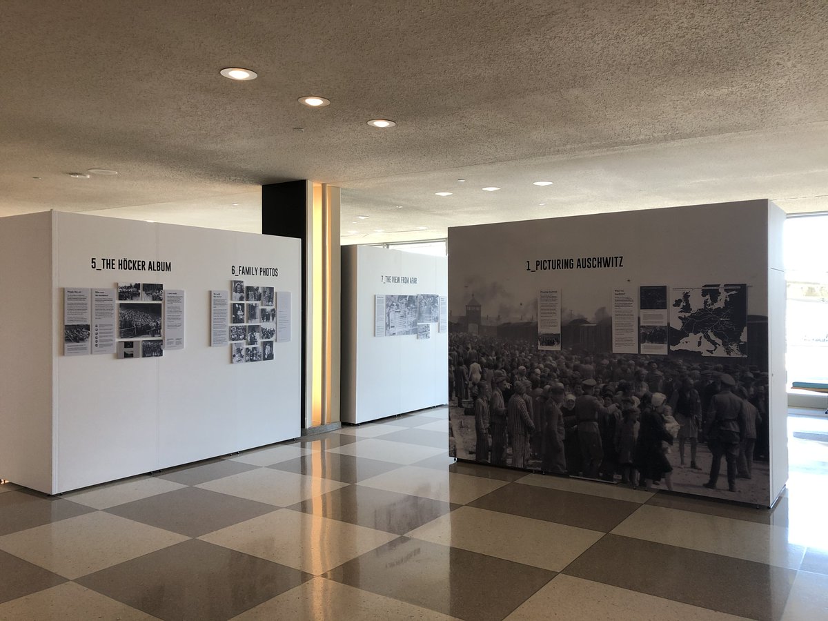 UNHOP's tweet photo. ON VIEW NOW: The exhibition "Seeing Auschwitz" challenges the viewer’s understanding of the largest killing centre in human history. How Auschwitz is ‘seen’ is informed by a relatively small number of photographs taken from an even smaller number of sources. https://t.co/hVfS0RKq1X