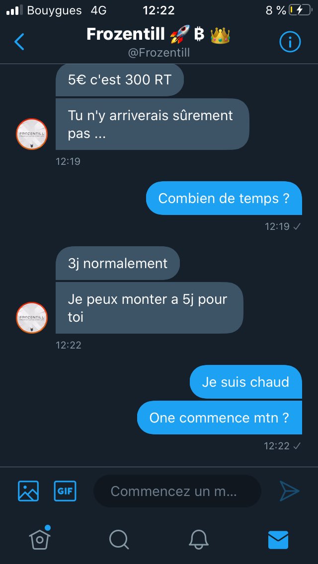 ethanol8320's tweet photo. À 300 RT en 5 jours! @Frozentill m’offre 5 euro paypal ! 
Je ferais gagné 2 euro parmis les RT et je follow et RT le tweet epinglé a tout les RT !!!
Merci énormément à ceux qui vont RT ❤️❤️❤️.
Et allez tous le follow il le méritent ! https://t.co/yfK291jZI3
