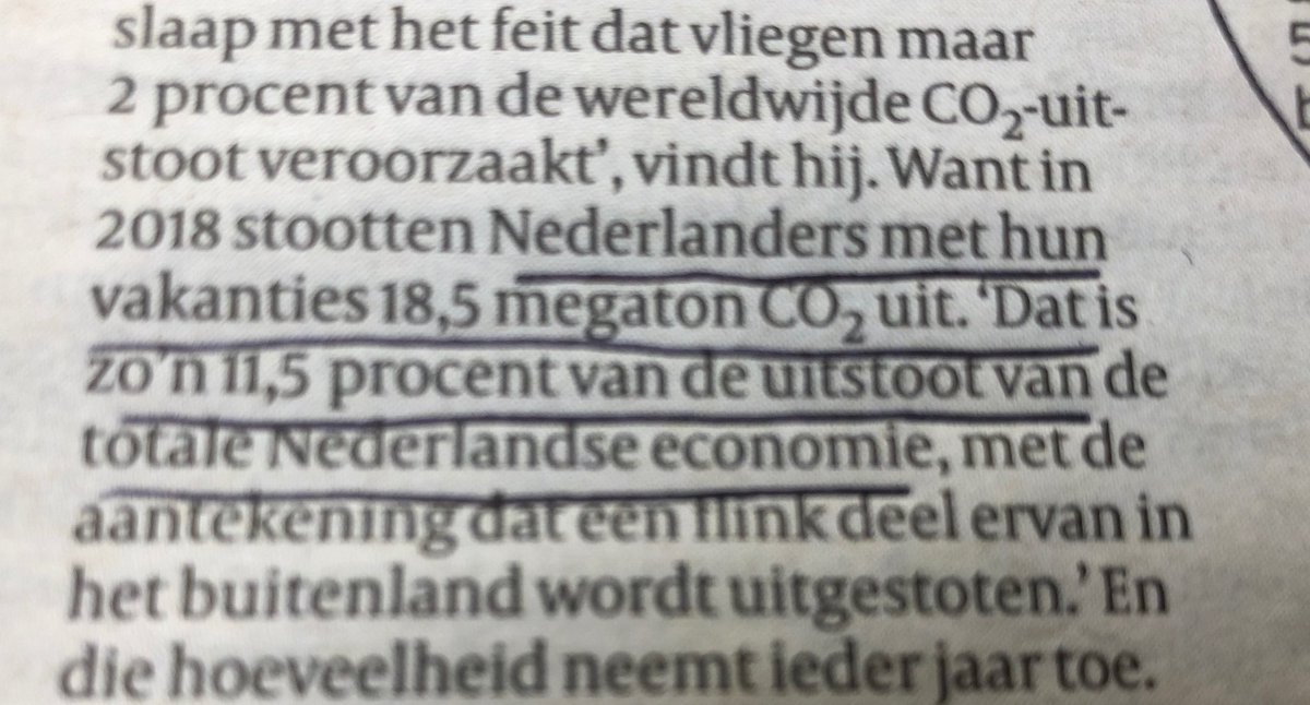 11,5 procent van uitstoot van totale NL economie door vliegverkeer van Nederlanders. Besefte jij dat het zoveel was? Ik niet. Cijfers helpen ons bewust(er) te worden en bewuster te handelen