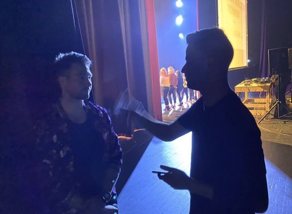 JMaslowOnTour's tweet photo. This year @SandburgHS’s talent show headliner. #LTX #JamesMaslow https://t.co/fVMD3NgvF2